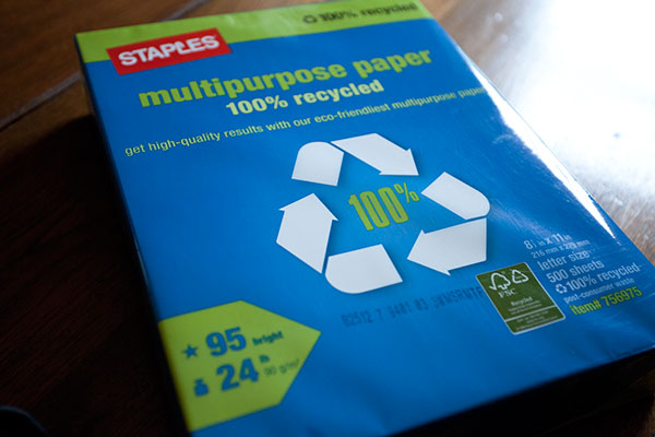 Green Behavior: 100% Recycled Multipurpose Paper